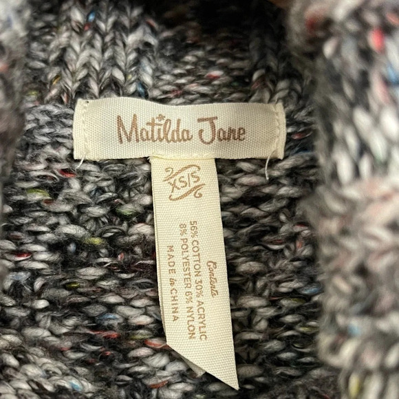 Matilda Jane Wonderment Evening Stroll Sweater Marled Knit Dolman Sleeve Size XS - Picture 6 of 13